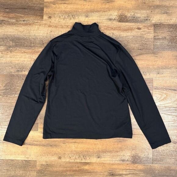 Chico's Stretchy Black Turtleneck Long Sleeve Top 1 US 8 Capsule Minimalist READ - Picture 2 of 8